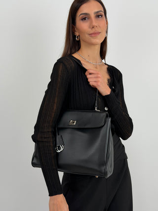 Borsa Ranch Media Nera - Metalleria Argento