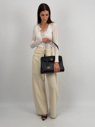 Borsa Ranch Media Nera - Metalleria Oro