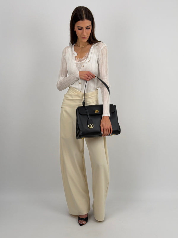 Borsa Ranch Media Nera - Metalleria Oro
