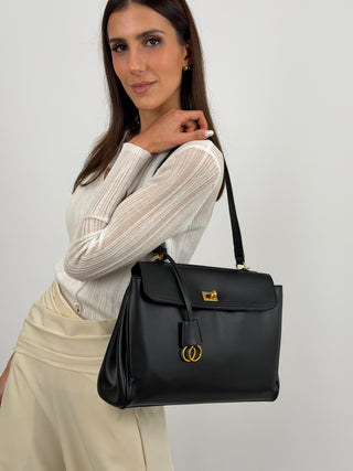 Borsa Ranch Media Nera - Metalleria Oro