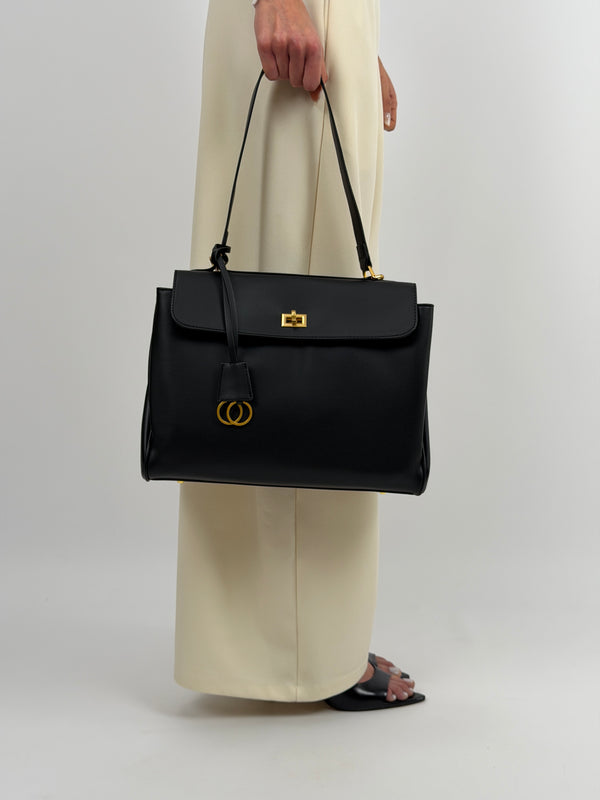 Borsa Ranch Media Nera - Metalleria Oro