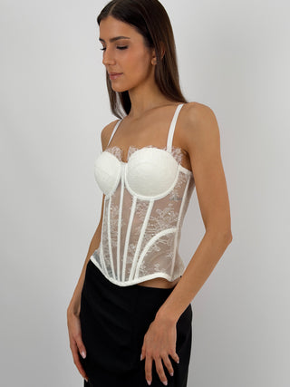 Corsetto in Pizzo Bianco