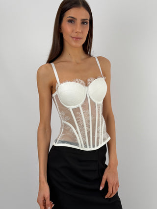 Corsetto in Pizzo Bianco