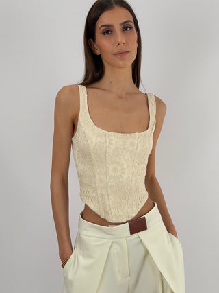 Corsetto in Pizzo Lumina Crema