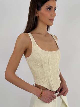 Corsetto in Pizzo Lumina Crema