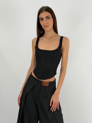Corsetto in Pizzo Lumina Nero