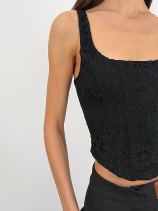 Corsetto in Pizzo Lumina Nero