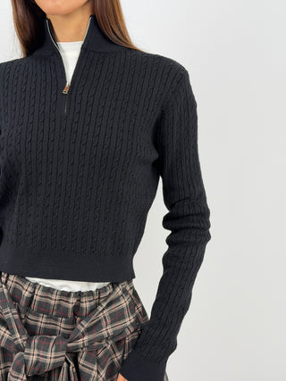 Black Zip Sweater