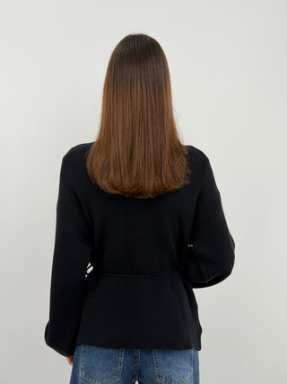 Black Crossover Cardigan
