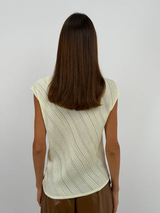 Maglia a Collo Alto Panna