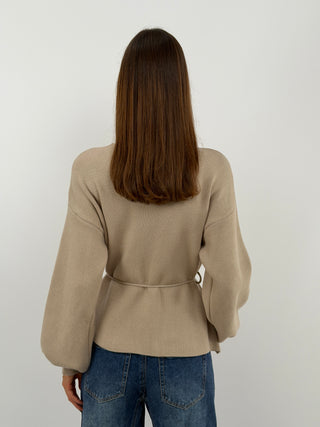 Sand Crossover Cardigan