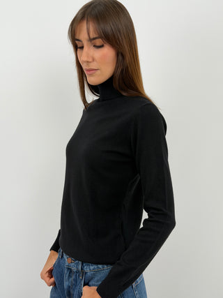 Pull Col Roulé Essential Noir