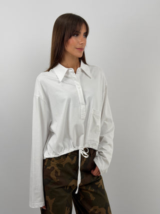 White Collared Sweater