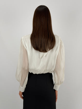 Blusa in Chiffon Bianca