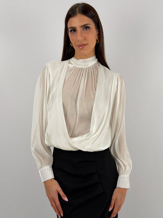 Blusa in Chiffon Bianca