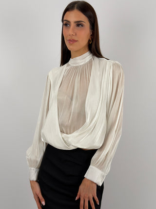 Blusa in Chiffon Bianca