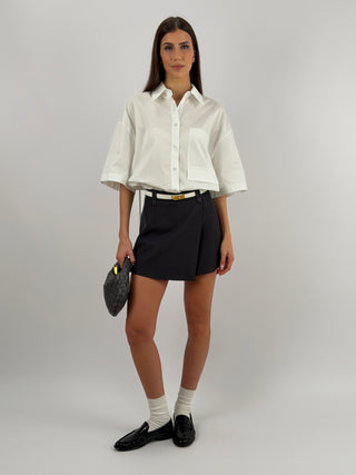 Camicia con Frange Bianca Lumina