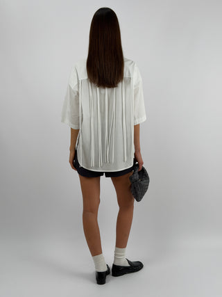 Camicia con Frange Bianca Lumina
