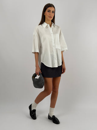 Camicia con Frange Bianca Lumina
