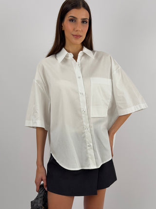 Camicia con Frange Bianca Lumina