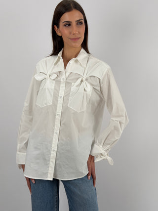 Camicia con Fiocchi Bianca Lumina