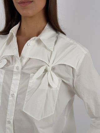 Camicia con Fiocchi Bianca Lumina