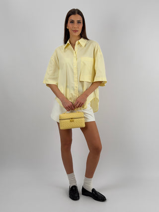 Camicia con Frange Gialla Lumina