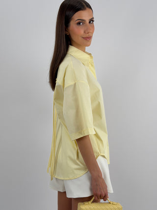 Camicia con Frange Gialla Lumina