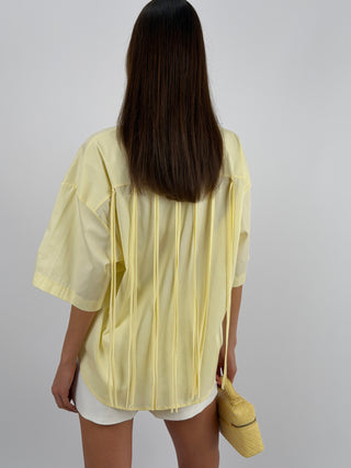 Camicia con Frange Gialla Lumina