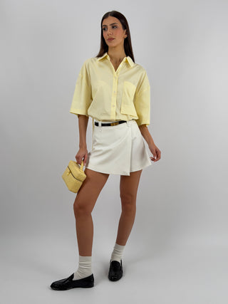 Camicia con Frange Gialla Lumina