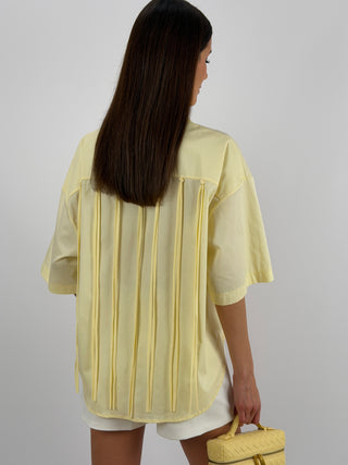 Camicia con Frange Gialla Lumina