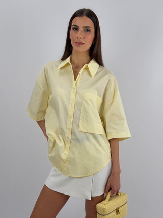 Camicia con Frange Gialla Lumina