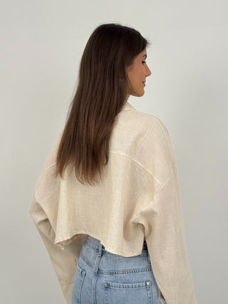 Camicia Cropped Nilo Beige