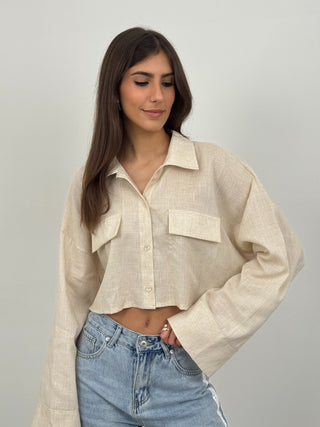Camicia Cropped Nilo Beige