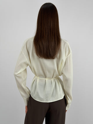 Camicia con Cinturino Panna