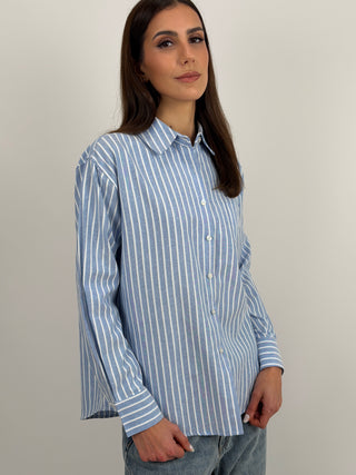 Camicia a Righe Azzurra