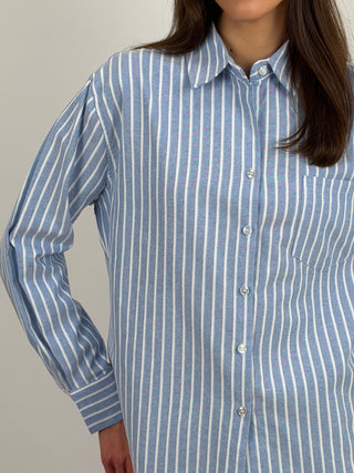 Camicia a Righe Azzurra