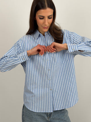 Camicia a Righe Azzurra