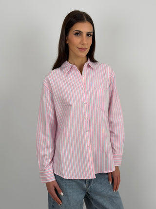 Camicia a Righe Rosa