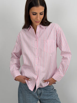 Camicia a Righe Rosa