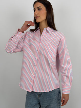 Camicia a Righe Rosa