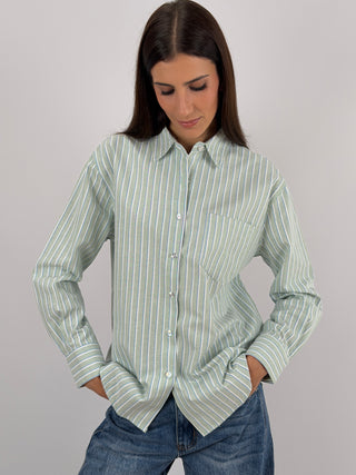 Camicia a Righe Verde