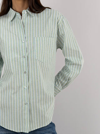 Camicia a Righe Verde