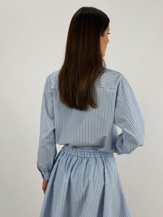 Camicia a Righe Azzurre e Bianche