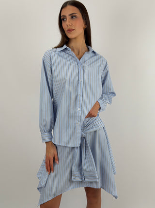 Camicia a Righe Azzurre e Bianche