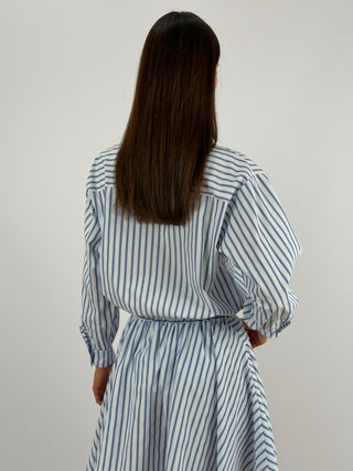 Camicia a Righe Bianche e Azzurre