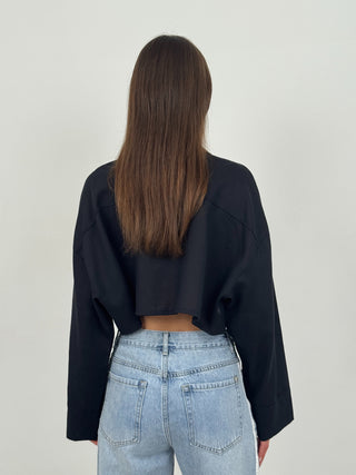 Camicia Cropped Nilo Nera