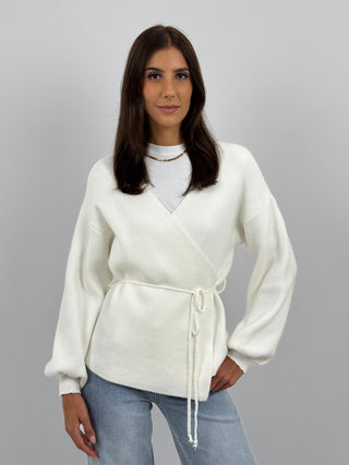 Cardigan Twist Bianco