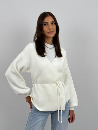 Cardigan Twist Bianco