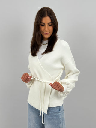 Cardigan Twist Bianco